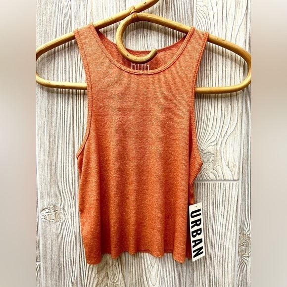 NEW! URBAN OUTFITTERS Godfather Cropped BDG Tank In Rust Orange UO NWT - Picture 3 of 8